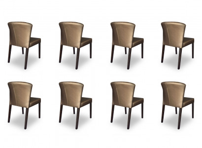 8x chairs chair cushion design backrest set armchair complete modern set new